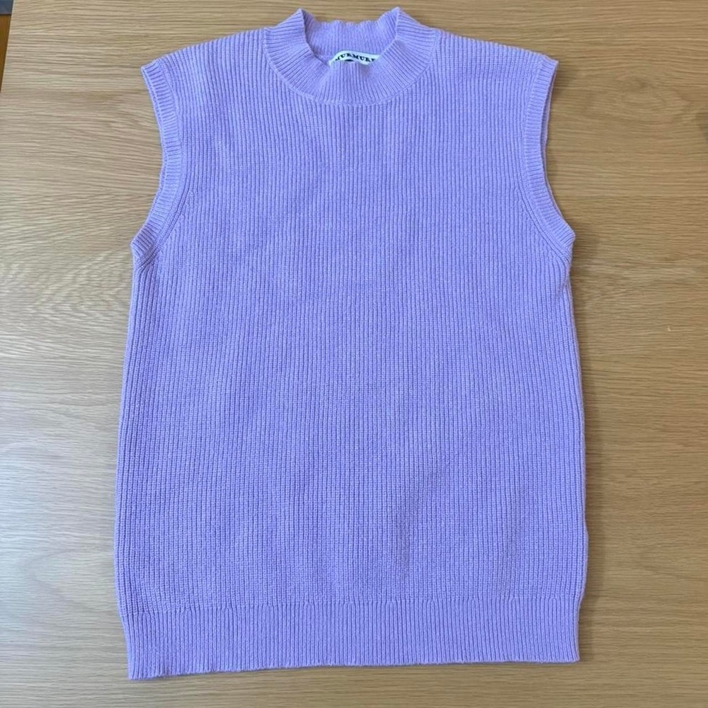 Murmurey Purple Knit Sweater Vest Womens Size M Sleeveless